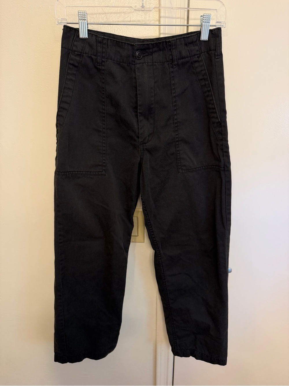 John Galt Black Cargo Utility Pants Straight Leg Size Small Women’s